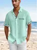 Camisa de manga corta para hombre transfronteriza, talla europea, talla grande, estilo hawaiano, corte holgado, adecuada para vacaciones, disponible en Amazon