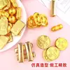 Moeda de Ouro Chocolate Arrumação de Quarto de Casamento Sobremesa de Aniversário Decoração de Bolo Enfeites Ouro Yuan Bao Barra de Ouro Amendoim Doce de Casamento