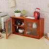 Madera Maciza Retro Taza de Agua para Cosméticos Flor Begonia Caja Ciega Gabinete de Almacenamiento Vitrina Caja de Almacenamiento Cocina Doble Puerta