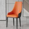 Silla de Comedor Nórdica para el Hogar, Silla de Tocador de Cuero de Lujo Ligero Italiano, Silla con Respaldo para Restaurante Hotel, Taburete, Cómoda Silla para Mesa de Comedor