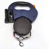 Guia automática retrátil para animais de estimação uma para duas corda dupla guia de passeio para cães corrente para cães suprimentos para animais de estimação