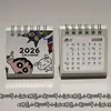 Calendario de Escritorio Pequeño 2026 Crayon Shin-Chan Estilo Ins de Alta Apariencia Estudiante Mini Corazón de Niña Calendario Decoración de Escritorio