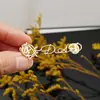 Aço Inoxidável Corte Nome Personalizado Broche de Lapela Broche Medalha Metal Personalizado Nome Personalizado Crachá Produção de Crachás