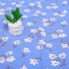 Tela pequeña floral de algodón lino rosa azul patrón de flor de margarita funda de almohada cortina pequeño lino estampado fresco