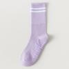 Calcetines de yoga calcetines deportivos de tubo rayas de dos barras blanco y negro absorbentes de sudor transpirables antideslizantes calcetines para correr calcetines combinables calcetines de mujer