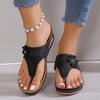 2023 Verão novo europeu e americano plus size oco flor flip flops sandálias femininas rocking line praia sapatos sandálias cunha mulheres