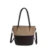 Bolso Pequeño Moda para Mujer Popular Bloque de Color Mate Cesta de Frutas Mini Bolso Cubo Nuevo Bolso de Hombro Cruzado de Alta Gama