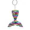 Llavero de Cola de Sirena con Lentejuelas Reflectantes de Doble Cara Colgante de Llavero de Lentejuelas de Sirena Fabricante Venta al por Mayor