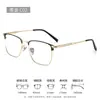 Gafas de Montura Cuadrada de Titanio Puro de Gama Alta para Hombres de Negocios Montura para Miopía 90001 Media Montura Montura de Ceja