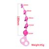 Orissi Cinco Contas Anal Coloridas Plug Anal Brinquedo Sexual para Adultos Expansor Anal Dispositivo de Masturbação para Flertar Sm