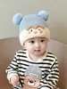 Gorros de Invierno y Otoño para Bebé, Gorros de Punto con Bola de Pelo, Lindos Gorros de Lana Tejida Gruesa con Protección para Orejas para Bebés y Niños Pequeños, para Hombres y Mujeres, Súper Lindos y Modernos