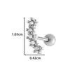 Nuevo bestseller transfronterizo de Hengsen: pendiente de botón para el lóbulo de la oreja con cadena de estrellas de circón microincrustado con varilla de acero inoxidable para perforación del cartílago