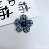 Novos Acessórios de Tecido Xadrez Florzinhas Laço Estilo Coreano Fofos Acessórios para Roupas Feitos à Mão DIY