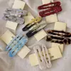 Um Par de Presilhas de Cabelo com Borda Ondulada de Acetato Estilo Coreano Outono Inicial Retro High-End Presilhas Bico de Pato Versátil Presilhas para Franja Lateral