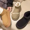 Botas de Nieve Antideslizantes de Suela Gruesa para Mujer 2026 Nuevo Estilo Invierno Cálido Zapatos de Algodón Slip-on Acolchados de Terciopelo Zapatos de Algodón Espesos