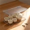 Caja de Almacenamiento de Escritorio Caja Transparente Acrílica con Tapa Gran Capacidad Juego de Té Producto para el Cuidado de la Piel Caja de Almacenamiento de Cosméticos de Escritorio