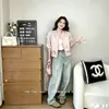 Jaqueta baseball feminina de cetim 2026 início do outono novo design de moda casual estiloso versátil top curto moderno