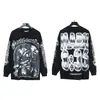 Sudadera con Estampado Retro Street Rock de Moda Hellstar de Manga Larga para Hombre y Mujer Corte Holgado