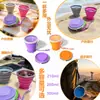 Taza de Agua Plegable de Silicona Portátil para Exteriores, Taza Retráctil de Grado Alimenticio, Taza de Agua Plegable para Camping y Viajes, Al por Mayor en Stock