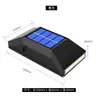 Luminária de Parede Luminosa Solar 6 LEDs Cima e Baixo Lavadora de Parede de Pátio Painel Solar Lâmpada de Jardim Externa Luz de Atmosfera para Cerca