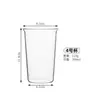 Estilo Ins Simple Vaso de Agua de Vidrio de Borosilicato Gran Capacidad Vaso Acampanado Taza para Café Latte Taza para Té de Frutas Vaso para Bebidas Frías