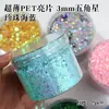 Lentejuelas Estrellas de Cinco Puntas Ultradelgadas Mini Estrellas Pequeñas de 1 mm 2 mm 3 mm Estrellas de Cinco Puntas Polvo Brillante para Manualidades DIY
