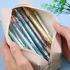 Estojo de Lápis Simples de Couro Tridimensional Transfronteiriço Organizador de Canetas de Maquiagem com Zíper Bolsa de Armazenamento Papelaria