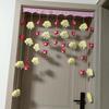 Cortina de porta de urso de morango de nuvens cortina pendurada cortina dormitório quarto corredor divisória cortina decoração de porta menina coração desenho animado