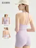 Sujetador de Yoga Butterfly Twist con Escote en V y Espalda Cruzada para Mujer con Almohadillas, Sujetador Deportivo Ajustable de Espalda Bonita, Sujetador de Fitness Usable