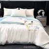 2026 Nuevo Verano Fresco Lavable Seda de Hielo Bordado Ropa de Cama Juego de Cama de Verano Funda Nórdica Sábana Juego de Tres Piezas Juego de Cuatro Piezas