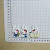Pegatinas de Resina de Conejito Lindas Estilo Japonés para Pinzas de Cabello de Niñas, Imanes de Nevera Hechos a Mano con Pegamento de Crema DIY, Fundas de Teléfono y Botellas de Agua