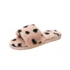 Lindas Zapatillas de Peluche de Puntos Pequeños para Mujer Otoño e Invierno Nuevas Zapatillas de Algodón Suave para el Hogar de Interior para Mujer