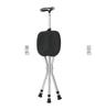 Taburete Plegable con Muleta de Aleación de Aluminio, Soporte Estable de Trípode, Silla Muleta Multifuncional para Personas Mayores con Luz, Taburete de Descanso para Caminar