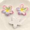 Flor de Huevo de Cinco Pétalos Brillante Graduado Resina Accesorios Estuche para Teléfono Móvil DIY Pasador Cuerda para el Cabello Parche Flor para Zapatos Material