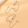 Pendientes Transfronterizos con Forma de Serpiente Incrustados de Diamantes Colgantes para Oreja Moda Femenina Lujo Ligero Serpiente Exquisita Clip de Oreja de una Pieza Colgantes para Oreja Accesorios para Oreja