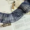 Encaje de Malla Multicolor Ondulado Fruncido de 10 CM de Ancho Borde de Falda Lolita Princesa Tela Barbie Material para Manualidades