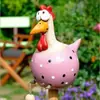 Frango de Perna Pendurada Olhudo Transfronteiriço Decoração de Resina Tema Primavera para Cerca Jardim Quintal Frango de Perna Longa Decoração Atacado