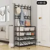 Sapateira Simples Multicamadas Doméstica de Chão Sapateira e Chapateira Tudo-em-um Quarto Sala de Estar Porta-Bolsas Armazenamento na Porta Sapateira