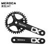 Disco dentado para bicicleta de montaña MEROCA, manivela de orificio cuadrado de aleación de aluminio, 8-11 velocidades, dientes positivos y negativos modificados, disco único