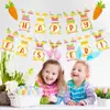 Nuevo Fondo de Banner para Decoración de Fiesta de Pascua, Montaje de Decoración Festiva, Banderines y Guirnaldas de Conejito de Pascua