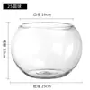 Tanque de Peixes Pequeno para Casa Vaso de Vidro Transparente Rabanete Verde Hidropônico Tanque de Tartaruga Sala de Estar Mesa de Casa Ornamento Redondo