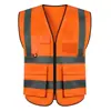 Colete Refletivo Construção Colete de Segurança para Construção Trabalhador de Saneamento Administração de Rodovias Roupa Fluorescente Canteiro de Obras Roupa Refletiva Colete Refletivo
