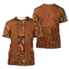 Sitio Independiente Impresión Digital Transfronteriza Camiseta de Manga Corta Verano Casual Retro Tops para Hombre Venta al por Mayor Impresión Digital 3D