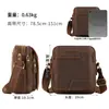 Bolso Cruzado Nuevo para Hombre de Comercio Exterior, Bolso Vertical de Hombro de Cuero Genuino de Capa Superior con Solapa y Hebilla, Bolso Vintage para Hombre