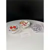 Prato de Frutas Secas com Aparência Sofisticada, Prato de Frutas de Vidro Glacial, Prato de Lanches, Prato de Exibição de Lanches para Sala de Estar, Prato de Doces
