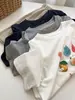 ¡Camiseta Juvenil de Manga Corta con Estampado de Frutas 3D Estilo Coreano para Mujer! Camiseta Casual de Verano Ligera, Corte Holgado, Adelgazante, Cuello Redondo