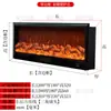 Chimenea Digital Personalizada Llama Simulada Calentador Decorativo de Gabinete Sala de Estar en Casa Chimenea Falsa para TV Empotrada