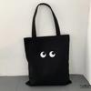 Verano Letras Simples Bolsa de Lona Portátil Cierre Bolso de Hombro Casual Bolsa de Tela Snack Compras Computadora Bolsa para Libros para Mujeres