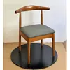 Silla de Comedor para el Hogar de Madera Maciza, Silla de Escritorio Moderna Minimalista, Silla de Oficina/Conferencia Nórdica con Respaldo, Taburete de Comedor de Madera, Silla de Cuerno