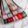 Cinta de poliéster y algodón de doble cara bicolor con letras inglesas importada de Corea del Sur, accesorios para el cabello, lazos DIY, sombreros, ropa, accesorios de embalaje